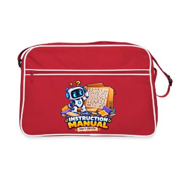 Bedienungsanleitung - Retro Tasche - Rot/Weiß - Vorne