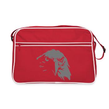 Greifvogel - Retro Tasche - Rot/Weiß - Vorne