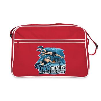 Unterwasser Rugby Goalie - Retro Tasche - Rot/Weiß - Vorne