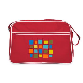Colored patchwork by Cean - Retro Bag - red/white - Front