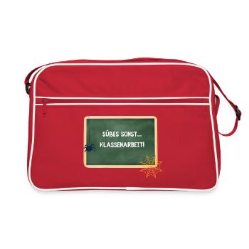 Bonbons autrement Travail en classe - Enseignant d’Halloween - Sac Retro - rouge/blanc - Devant