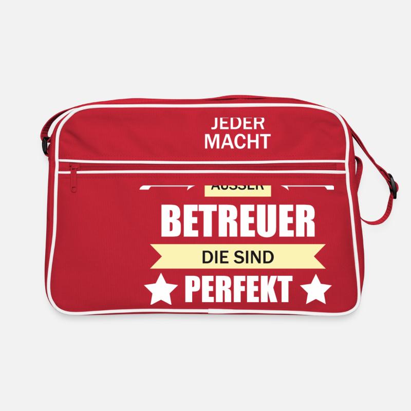 Betreuer - Retro Tasche - Rot/Weiß