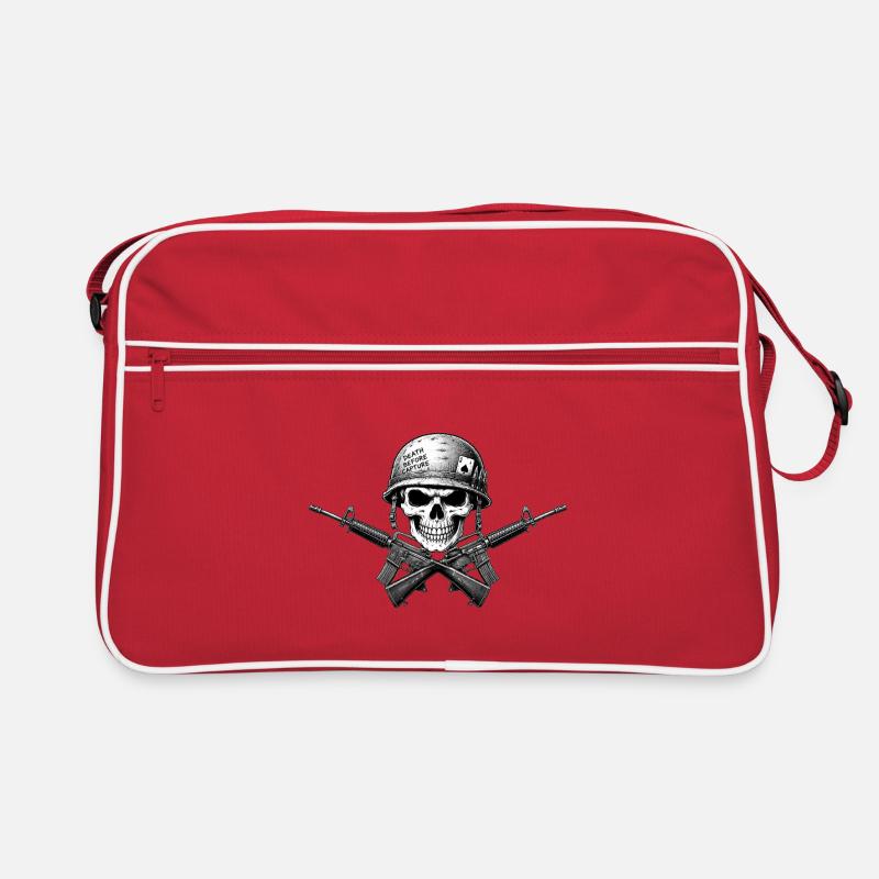 Schädel Gewehr-Emblem Retro Tasche