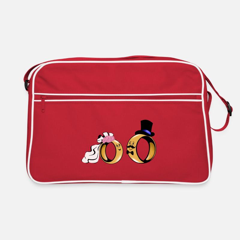 Duo de bagues de mariée Amour Sac Retro