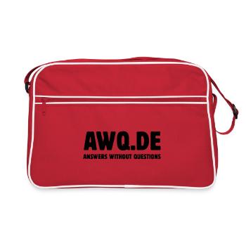 AWQ - Answers without questions - Retro Tasche - Rot/Weiß - Vorne