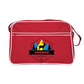 La Suède dans la nature - Sac Retro - rouge/blanc - Devant