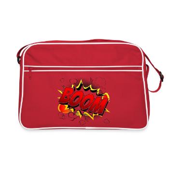 Boom Comic Grafik - Retro Tasche - Rot/Weiß - Vorne