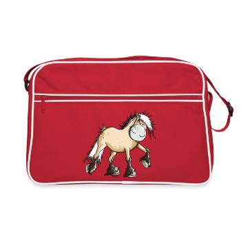 Funny Fjord Horse - Retro Bag - red/white - Front