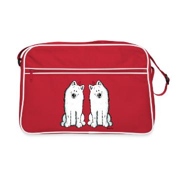 Samoyed Team - Samoyède - Sac Retro - rouge/blanc - Devant