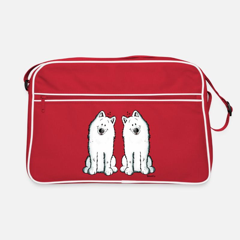 Samoyed Team - Samoyède - Sac Retro - rouge/blanc