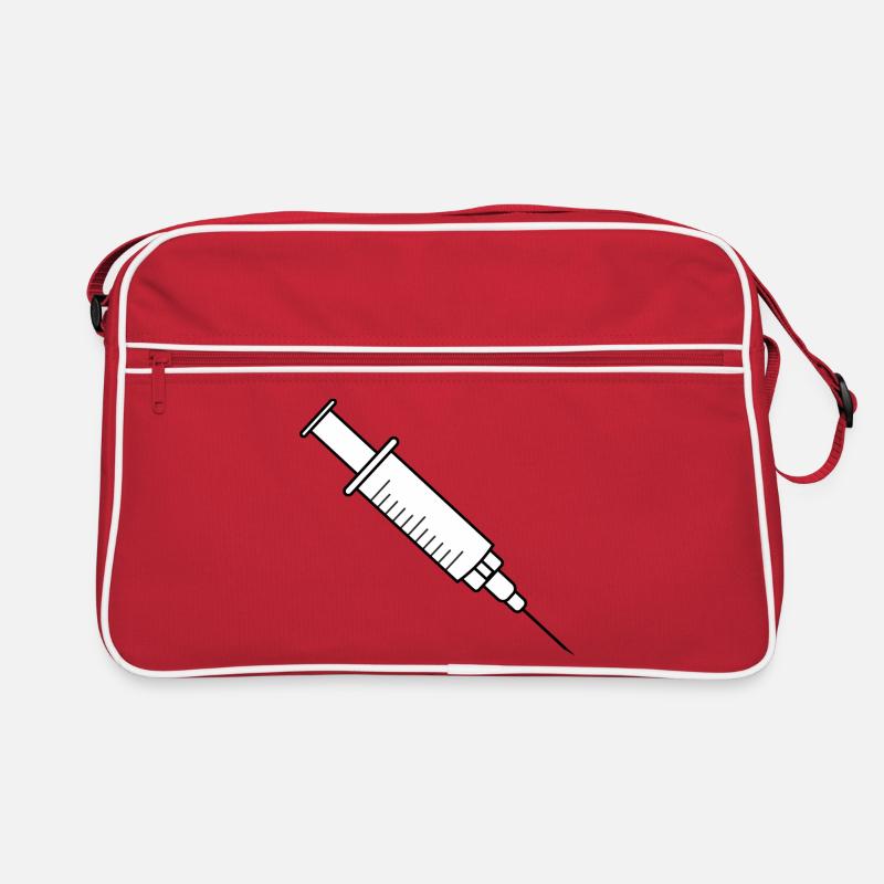 Seringue de vaccination avec médicament et aiguille Sac Retro