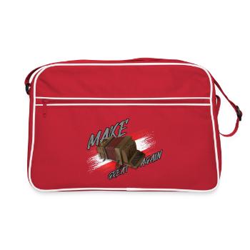 MAKE Squeeze GREAT AGAIN | ZiachON! - Retro Bag - red/white - Front