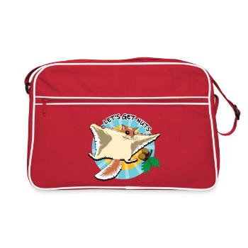 Flying Squirrel - Let's Get Nuts - Retro Bag - red/white - Front