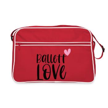 Ballet Love Ballerina Ballet Dancer Cadeau - Sac Retro - rouge/blanc - Devant