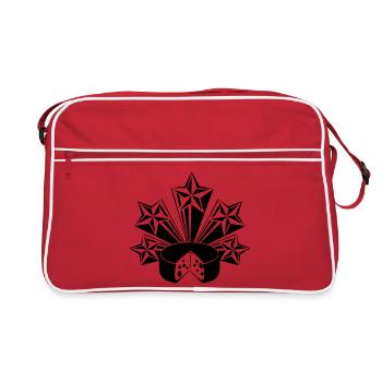Fromage rayonnant d’étoiles - Sac Retro - rouge/blanc - Devant