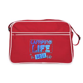 Camping Life est la meilleure vie - Sac Retro - rouge/blanc - Devant