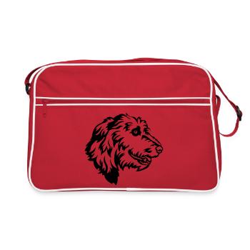 Tête de lévrier irlandais - Sac Retro - rouge/blanc - Devant