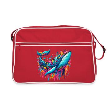 Baleine - Sac Retro - rouge/blanc - Devant