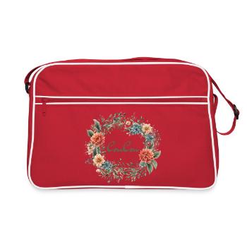 CouCou Flower - Couronne florale - Fleurs - Couronne - Sac Retro - rouge/blanc - Devant