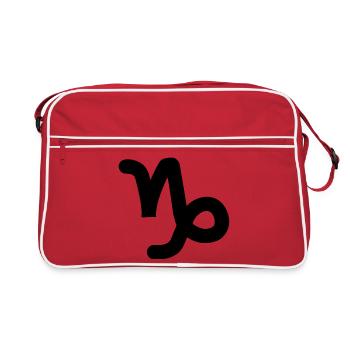 Capricorne Signe du zodiaque Capricorne - Sac Retro - rouge/blanc - Devant