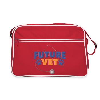 Veterinarian Veterinary Student - Retro Bag - red/white - Front