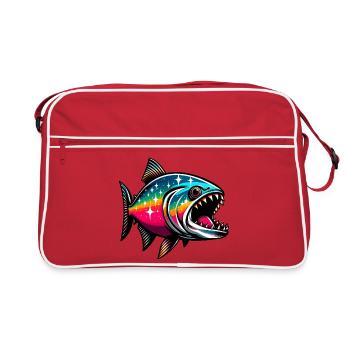Piranha - Sac Retro - rouge/blanc - Devant