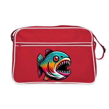 Piranha - Sac Retro - rouge/blanc - Devant