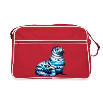 Phoque - Sac Retro - rouge/blanc - Devant