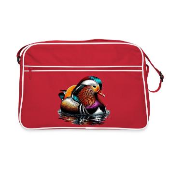 Canard mandarin - Sac Retro - rouge/blanc - Devant