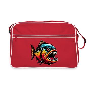 Piranha - Sac Retro - rouge/blanc - Devant