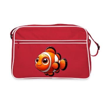Poisson-clown - Sac Retro - rouge/blanc - Devant