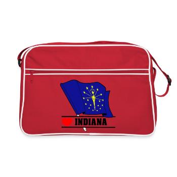 Drapeau Indiana coeur INDIANA - Sac Retro - rouge/blanc - Devant