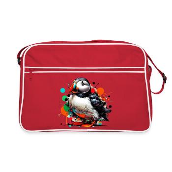 Puffin - Retro Bag - red/white - Front
