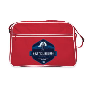 Mount Kilimanjaro , tanzania, hiking  - Retro Bag - red/white - Front