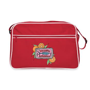 Original Sardines Can Pop Art Design with Oranges - Retro Bag - red/white - Front