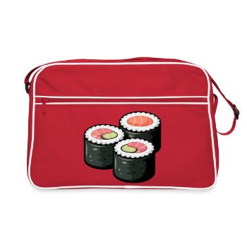 Sushi Roll Mignon Gourmand - Sac Retro - rouge/blanc - Devant