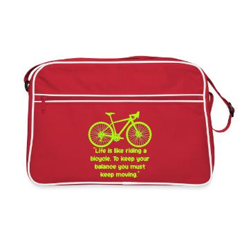 Bike Balance Neon Text - Retro Bag - red/white - Front