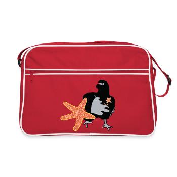 Poulet Ninja - Sac Retro - rouge/blanc - Devant