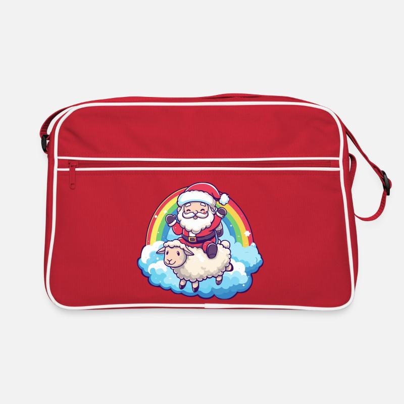 Schaf Weihnachtsmann Weihnachten Retro Tasche