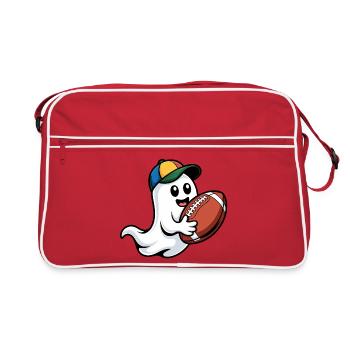 Fantôme avec ballon de football et casquette - Sac Retro - rouge/blanc - Devant