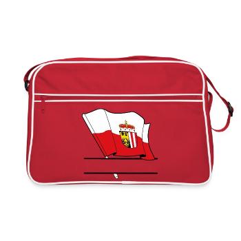 Drapeau de Haute-Autriche – Espace textuel - Sac Retro - rouge/blanc - Devant