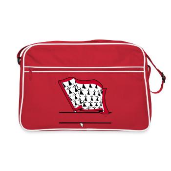 Espace textuel du drapeau Limousin - Sac Retro - rouge/blanc - Devant