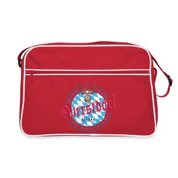 Oberstdorf Bayern Deutschland Allgäu Souvenir - Retro Tasche - Rot/Weiß - Vorne