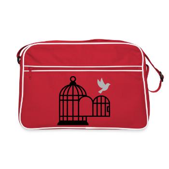 Birdcage Liberté Ouverte - Sac Retro - rouge/blanc - Devant