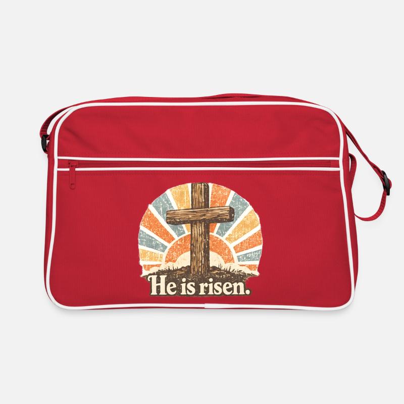 Kruzifix He is Risen Vintage Retro Tasche