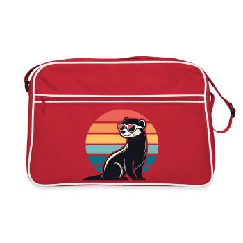 Furet rétro au soleil - Sac Retro - rouge/blanc - Devant