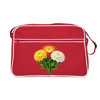 Bouquet du Trio Chrysanthème - Sac Retro - rouge/blanc - Devant