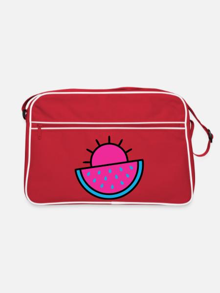 Watermelon Sun 90s Pop Art - Retro Bag - red/white - Front