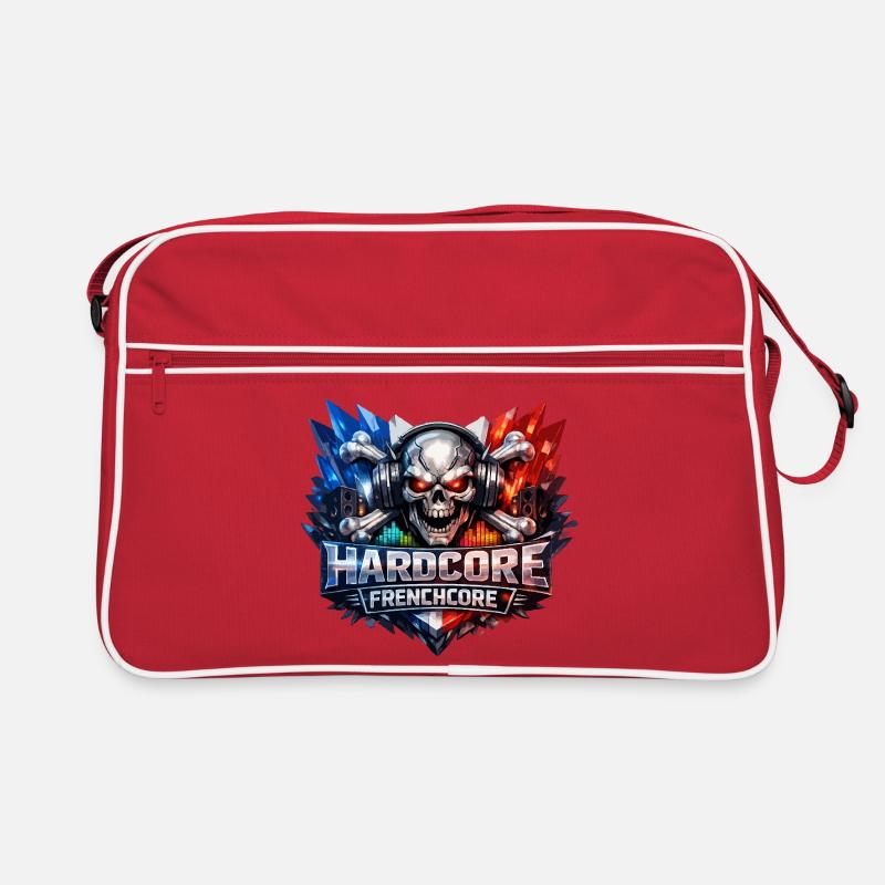 Hardcore Frenchcore Skull Art Retro Tasche