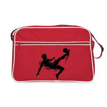 Footballeur Silhouette Footballeur - Sac Retro - rouge/blanc - Devant